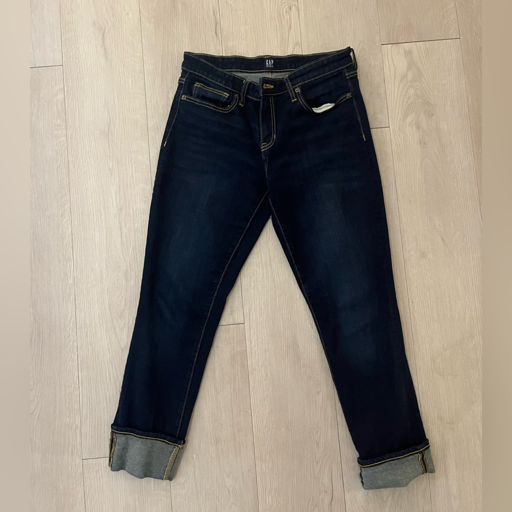 Gap Dark Wash Regular Straight Jeans